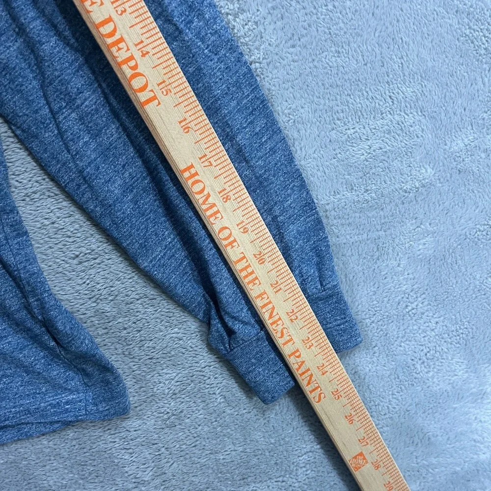 Polo Ralph Lauren T-Shirt Mens Large Blue Heather Pony Logo Long Sleeve V-Neck